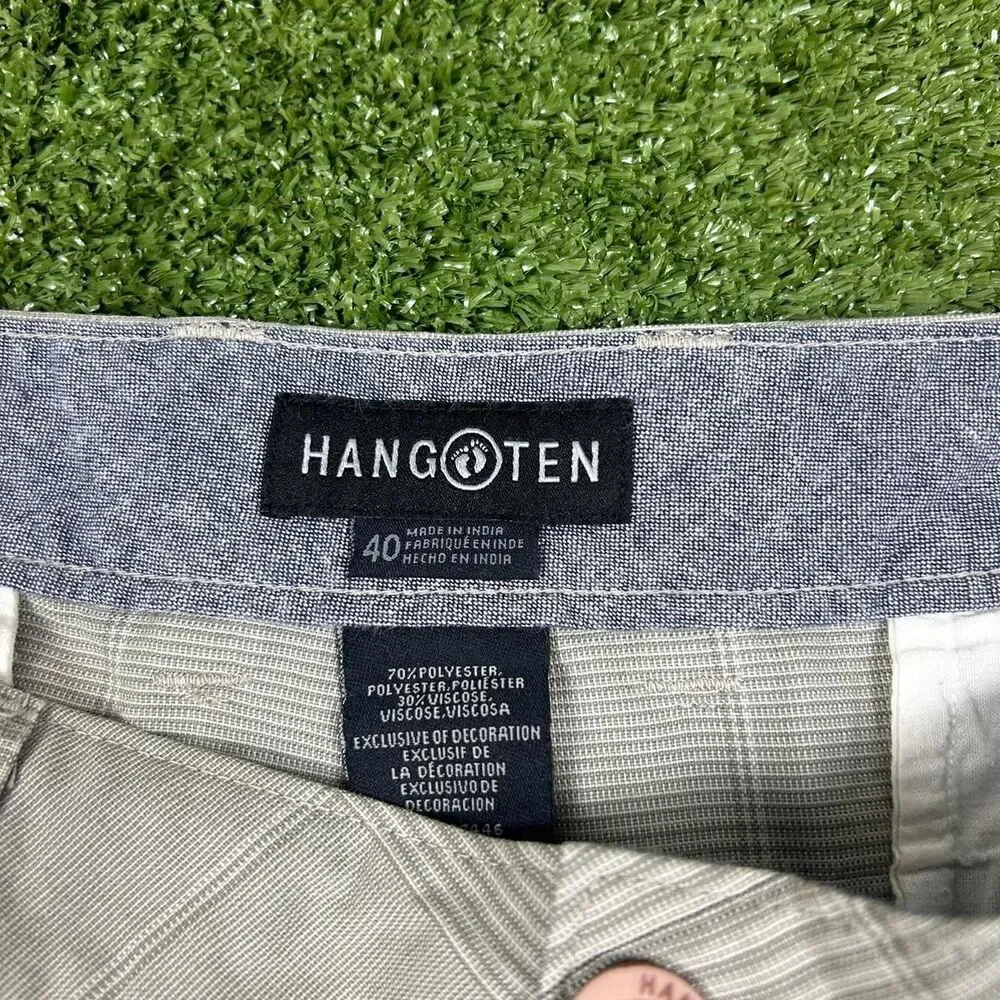 Hang-ten Men's Grey and Cream Shorts